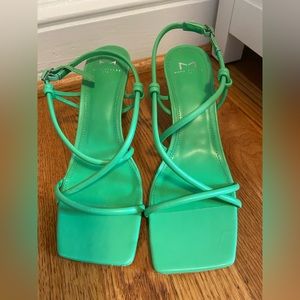 Green trendy sandals